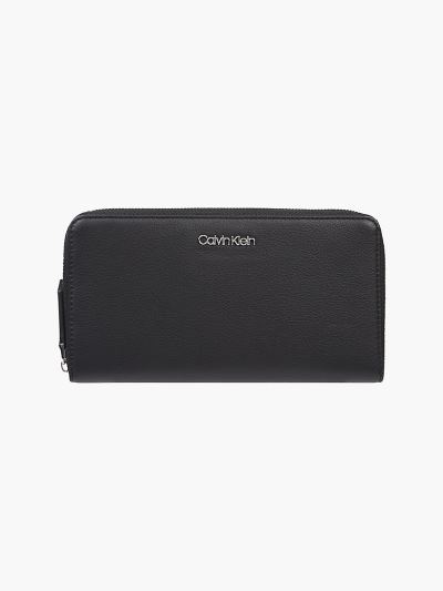 Calvin Klein Táskák & Kiegészítők HU466280 | Calvin Klein Large Zip Around Női Pénztárca Fekete